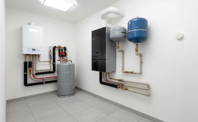 Instalacja CO z naczyniem przeponowym i zasobnikiem