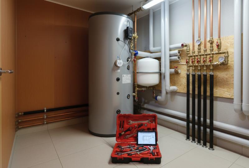 Naczynie przeponowe w instalacji grzewczej w kotłowni